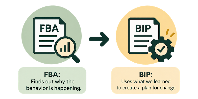 Diagram showing how an FBA informs a BIP