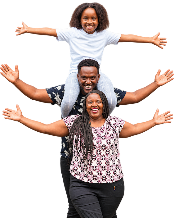 Family members standing together
